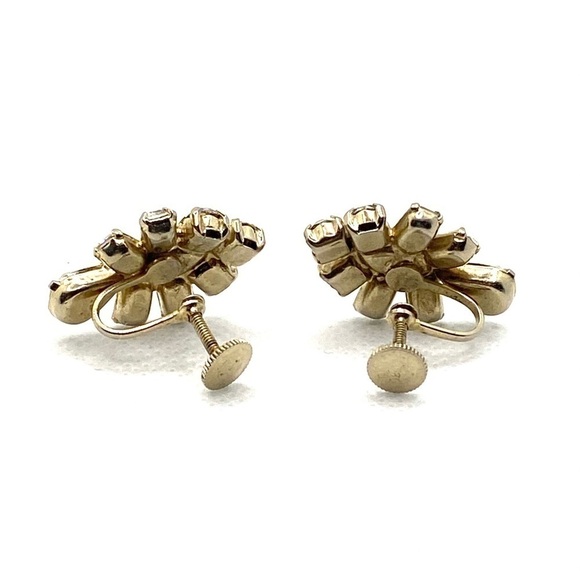 Vintage Crystal Screw On Earrings Jewelry - Picture 5 of 12